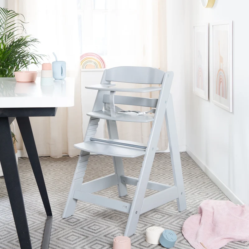 Treppenhochstuhl 'Sit Up Flex' aus Holz taupe lackiert
