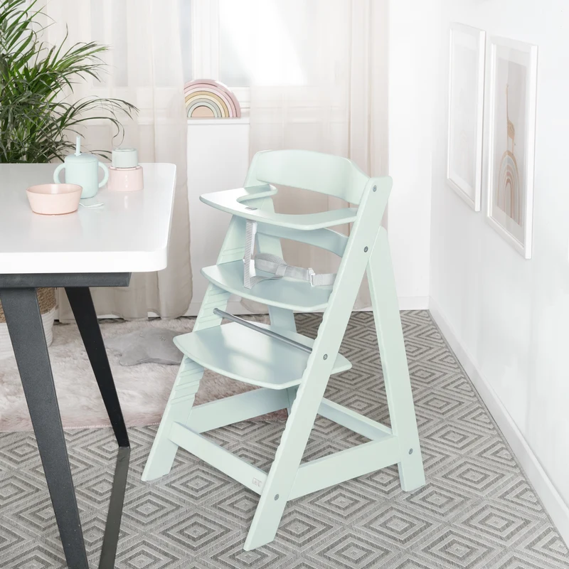 Treppenhochstuhl 'Sit Up Flex' aus Holz taupe lackiert