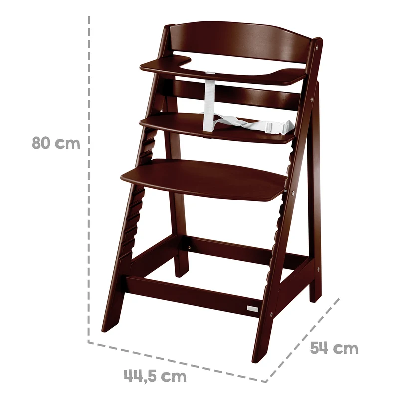 Treppenhochstuhl 'Sit Up Flex' aus Holz braun gebeizt