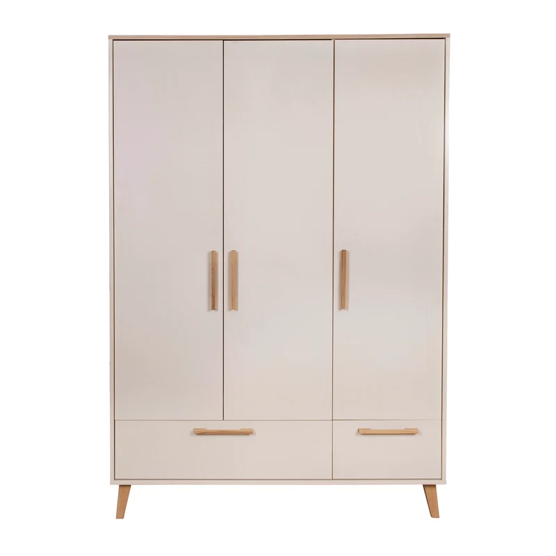 Babyzimmer 'Jil' 3-teilig - Gitterbett + Babykommode + Schrank - Cashmere / Chestnut