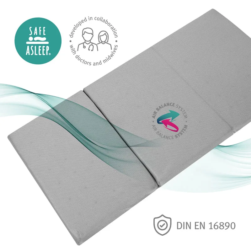 Reisebettmatratze "safe asleep®" – 60 x 120 x 5,5 cm, belüfteter Schaumstoff für optimales Schlafklima