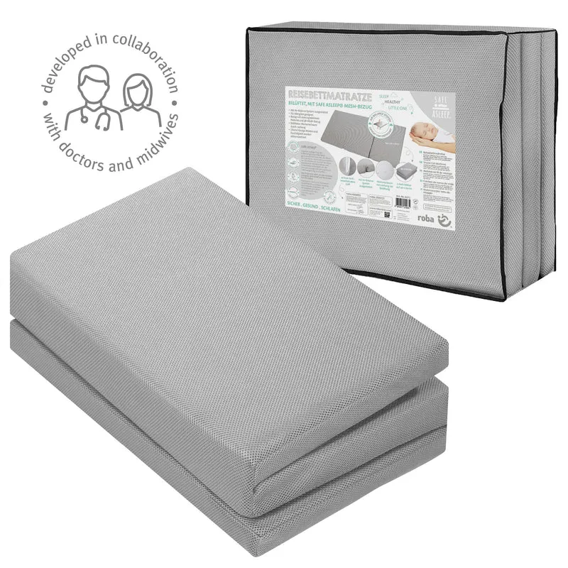 Reisebettmatratze "safe asleep®" – 60 x 120 x 5,5 cm, belüfteter Schaumstoff für optimales Schlafklima