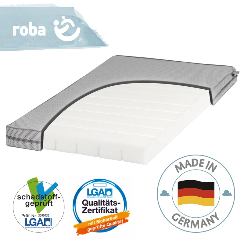 Wiegenmatratze "safe asleep®" – Air Balance Premiummesh, 40 x 90 x 5,5 cm, für optimales Schlafklima