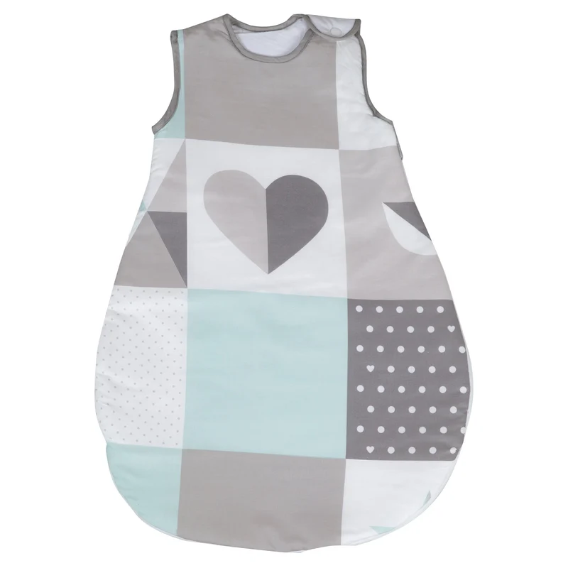 Schlafsack "Happy Patch" – 70 cm, ganzjährig, atmungsaktive Baumwolle, unisex