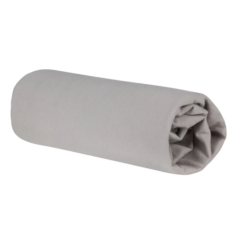 Spannbettlaken 'Lil Planet' - Single Jersey - Bio-Baumwolle - Silbergrau