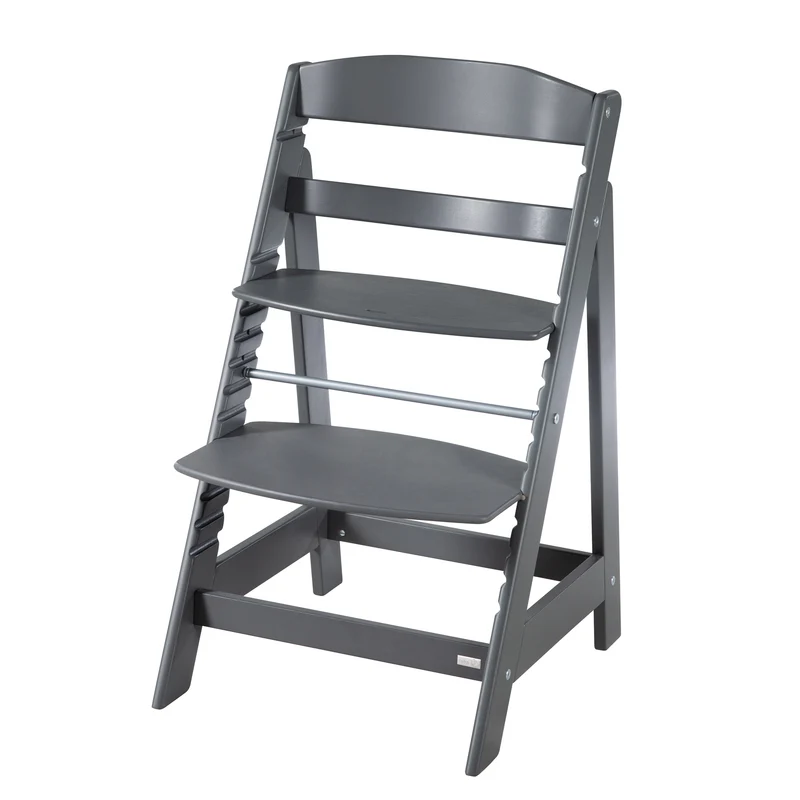 Treppenhochstuhl Born Up, Set 2in1, "Graphite gesteppt", Hochstuhl mit Liegefunktion, ab Geburt