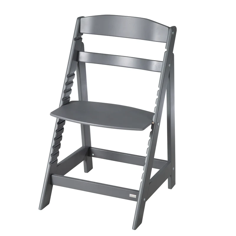 Treppenhochstuhl Born Up, Set 2in1, "Graphite gesteppt", Hochstuhl mit Liegefunktion, ab Geburt