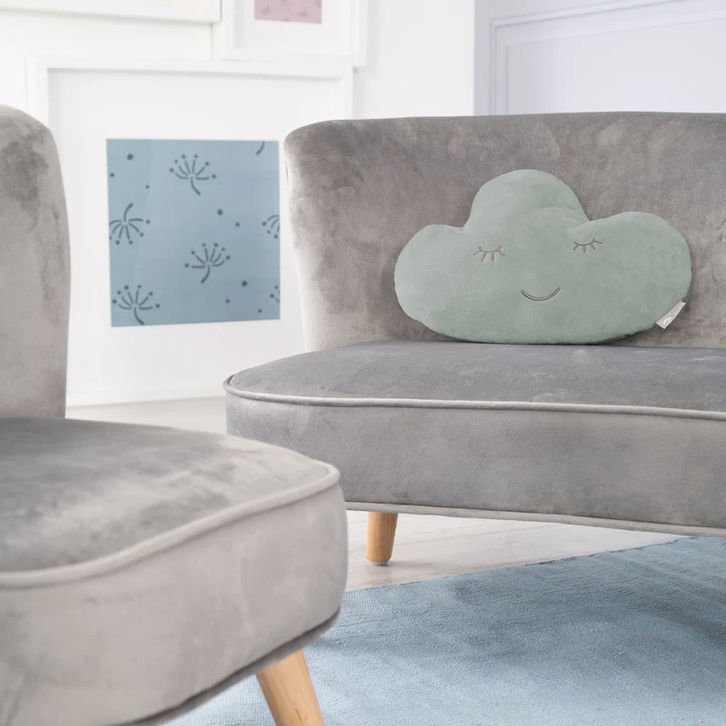 Deko-/Kuschelkissen "roba Style" Wolke frosty green, flauschiges Dekokissen für Baby- & Kinderzimmer