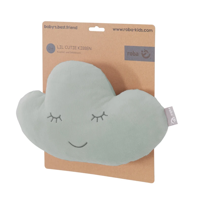 Deko-/Kuschelkissen "roba Style" Wolke frosty green, flauschiges Dekokissen für Baby- & Kinderzimmer
