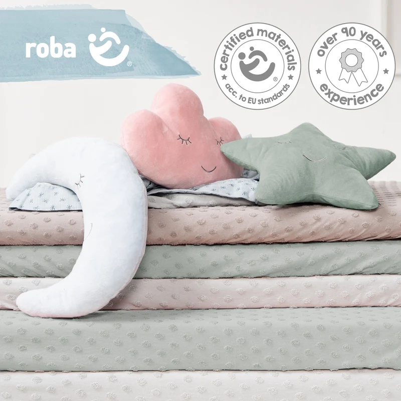 Deko-/Kuschelkissen "roba Style" Stern frosty green, flauschiges Dekokissen für Baby- & Kinderzimmer