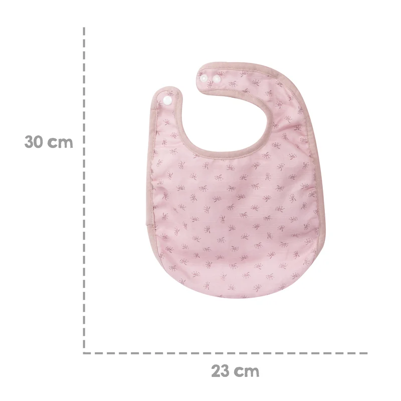 3er Lätzchenset "Lil Planet" – rosa, Jersey, Musselin, Bio-Baumwolle, GOTS, 23 x 30 cm