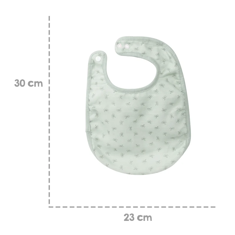 Organic 3er Set Lätzchen 'Lil Planet' frosty green, Jersey, Musselin, Baumwolle, GOTS, 23 x 30 cm