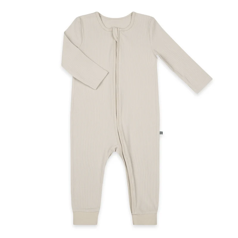 Schlafanzug mit Bündchen | Essential Beige