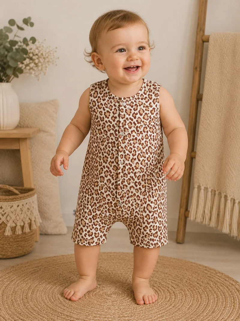Baby Strampler Leo – Handmade Sommerstrampler & Overall kurz oder lang