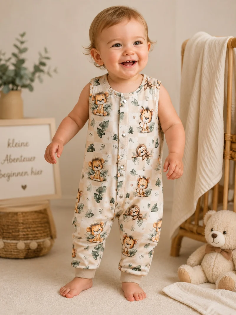 Baby Strampler Dschungeltiere – Handmade | Exklusives MiaMia Design