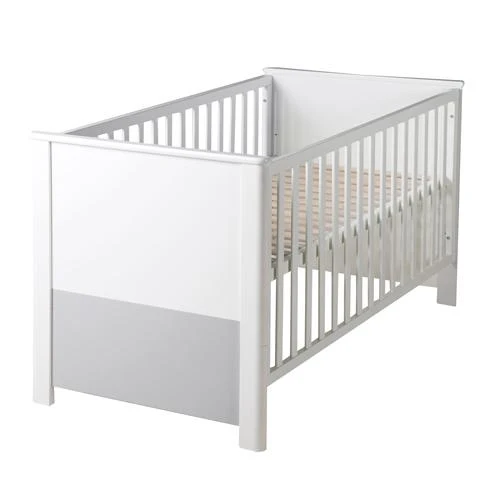 Kombi-Kinderbett "Linus" – 70 x 140 cm, verstellbar, 3 Schlupfsprossen, umbaubar zum Juniorbett
