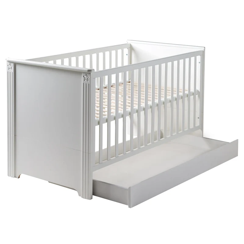 Kombi-Kinderbett "Maxi" – 70 x 140 cm, 3-fach höhenverstellbar, umbaubar zum Juniorbett
