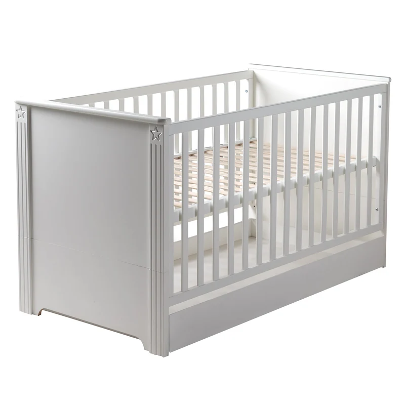 Kombi-Kinderbett "Maxi" – 70 x 140 cm, 3-fach höhenverstellbar, umbaubar zum Juniorbett
