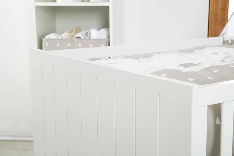 Kombi-Kinderbett "Mia" – 70 x 140 cm, 3-fach höhenverstellbar, 3 Schlupfsprossen, umbaubar