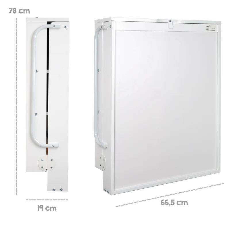 Wandwickelregal weiß + Wickelauflage 'roba Style grau' - Klappbar & platzsparend