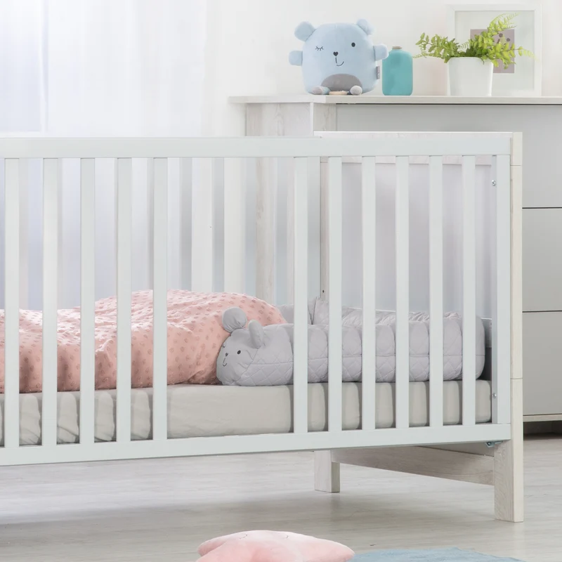Bettschlange 'roba Style', Baby-Bettumrandung mit Bärengesicht 'Sammy', grau, 170 cm
