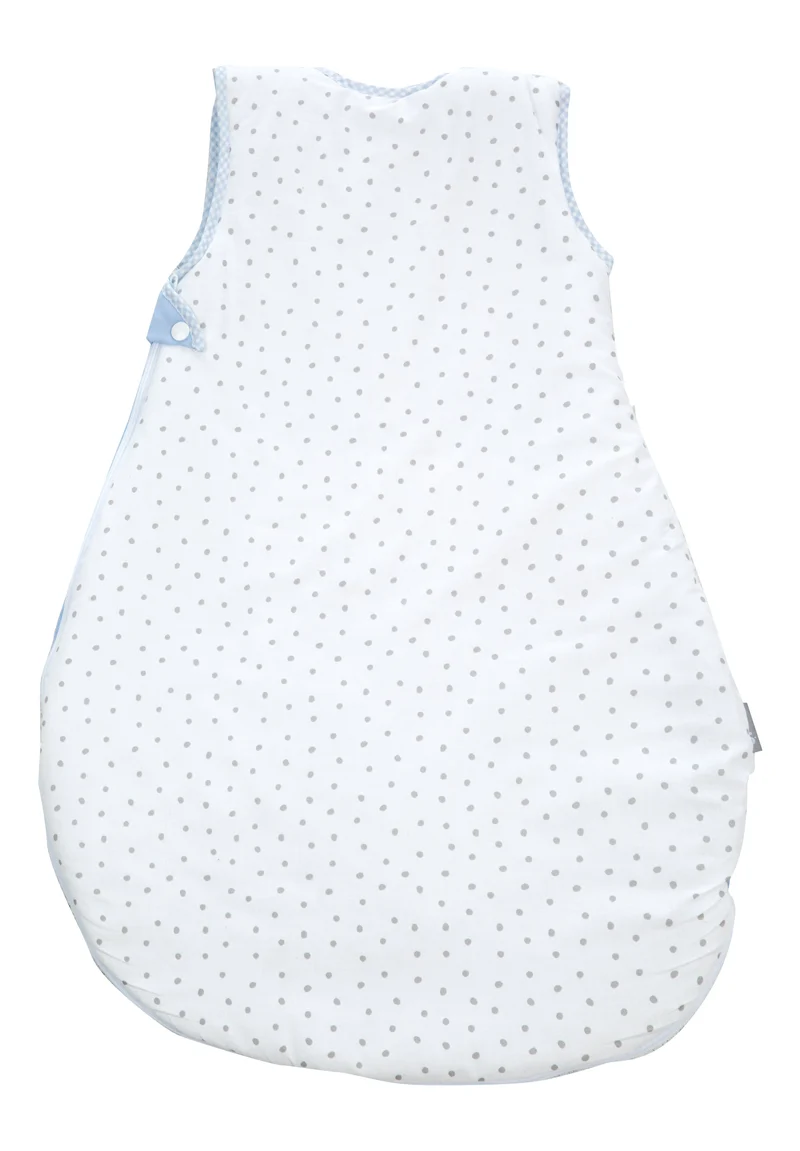 Schlafsack "Kleine Wolke blau" – 70 cm, ganzjährig, atmungsaktive Baumwolle, unisex
