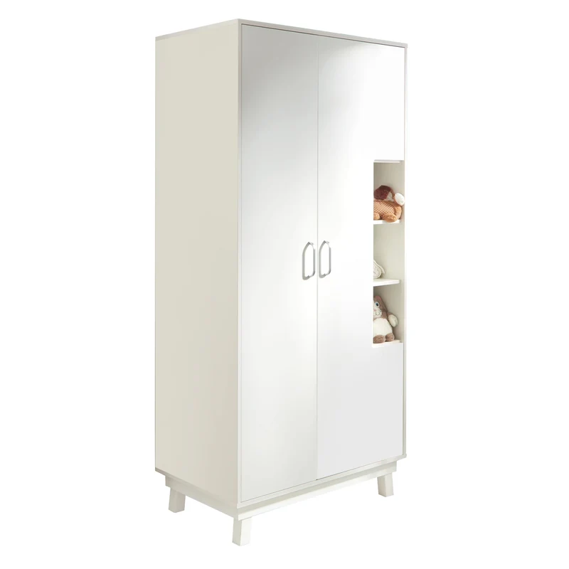 Zimmerset "Nordic weiss", inkl. Kombi-Bett 70 x 140 cm, Wickelkommode breit & Schrank 2-türig, weiß