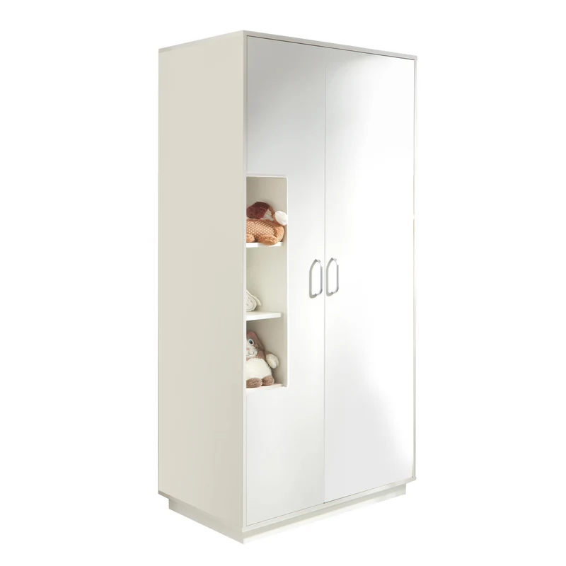 Zimmerset "Nordic weiss", inkl. Kombi-Bett 70 x 140 cm, Wickelkommode breit & Schrank 2-türig, weiß