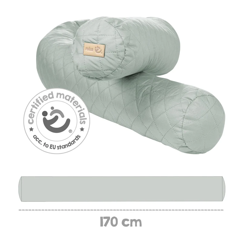 Bettschlange "roba Style" – 3 in 1: Baby-Bettumrandung, frosty green, 170 cm