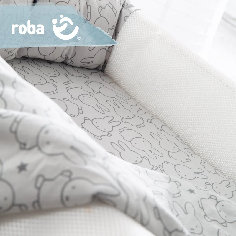 Bundle "miffy®" – enthält 2-seitig genähte Jerseydecke & Babylounge mit süßen Miffy-Häschen Dekor