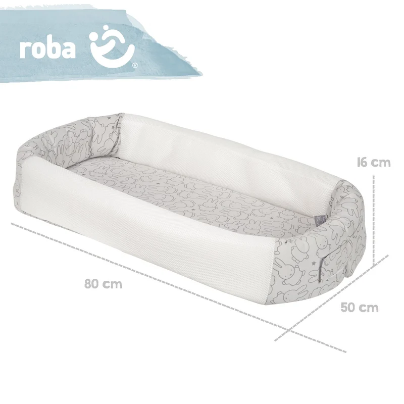 Bundle "miffy®" – enthält 2-seitig genähte Jerseydecke & Babylounge mit süßen Miffy-Häschen Dekor