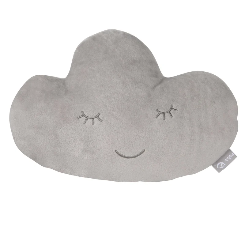 Deko-/Kuschelkissen"roba Style" – silbergrau, flauschiges Wolken-Dekokissen für Baby- & Kinderzimmer