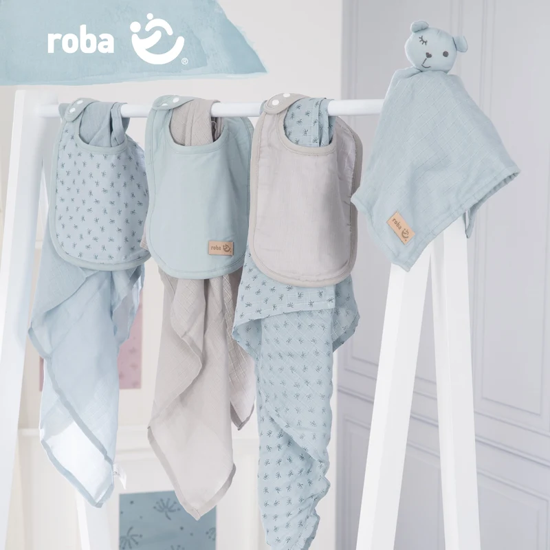 Geschenkset Baby Essentials "Lil Planet" – hellblau, Bio-Baumwolle, GOTS, nachhaltig