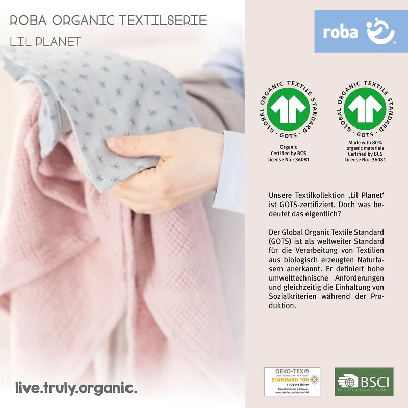 Geschenkset Baby Essentials "Lil Planet" – hellblau, Bio-Baumwolle, GOTS, nachhaltig
