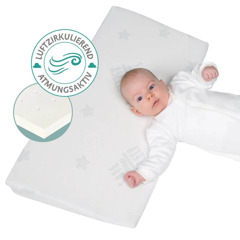 Keilkissen 'safe asleep®', Air, LxBxH: 60 x 35 x 8,5 cm, mit Jacquard-Bezug, gelochter Matratzenkern