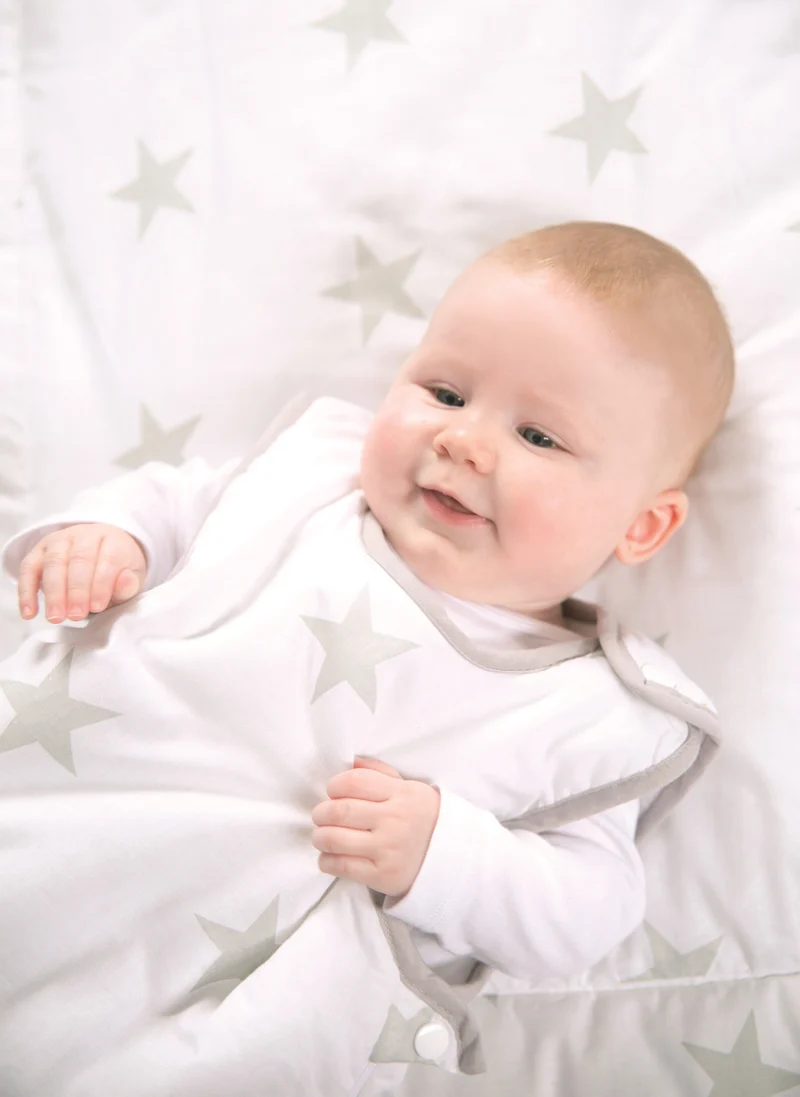 Schlafsack "Little Stars" – 110 cm, ganzjährig, atmungsaktive Baumwolle, unisex