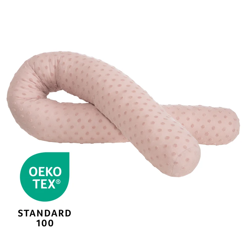 Organic Bettschlange 'Lil Planet' - Bio-Baumwolle - 170 cm lang, Ø 12 cm - Rosa