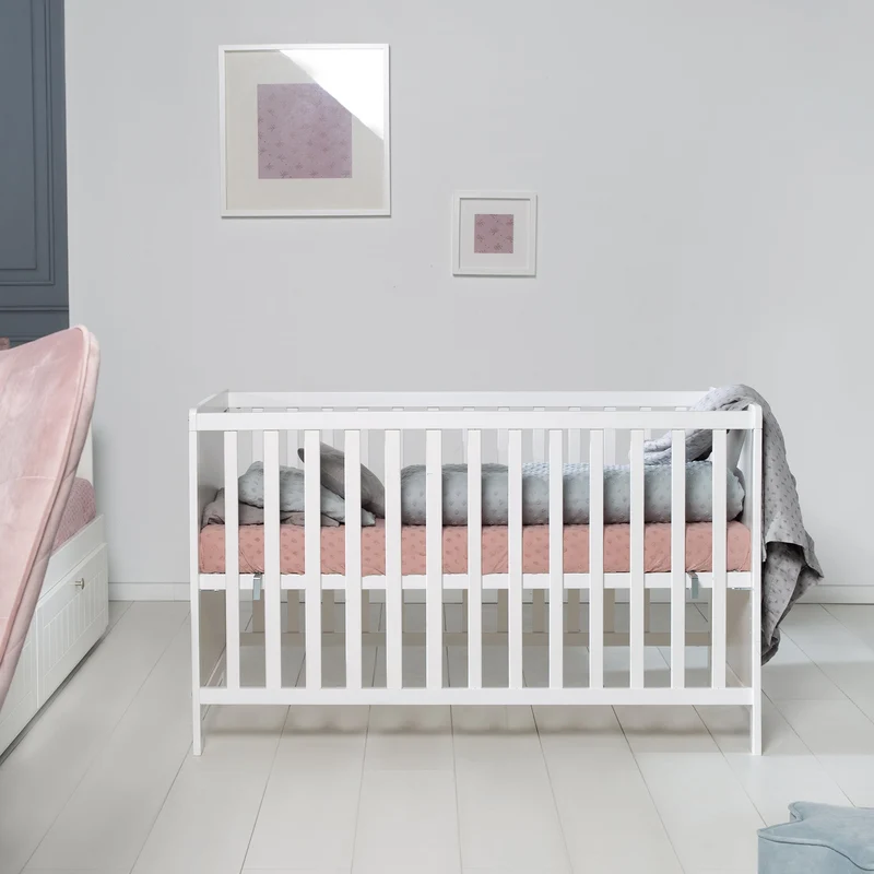 Zimmerset "roba Style" – inkl. Wickelkommode & Beistellbett, mit Lattenrost, 60 x 120 cm, weiß
