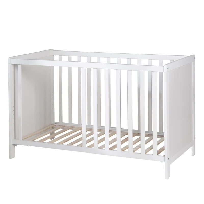 Zimmerset "roba Style" – inkl. Wickelkommode & Beistellbett, mit Lattenrost, 60 x 120 cm, weiß