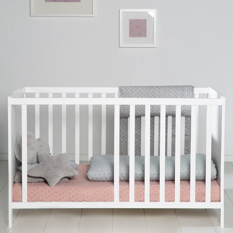 Zimmerset "roba Style" – inkl. Wickelkommode & Beistellbett, mit Lattenrost, 60 x 120 cm, weiß