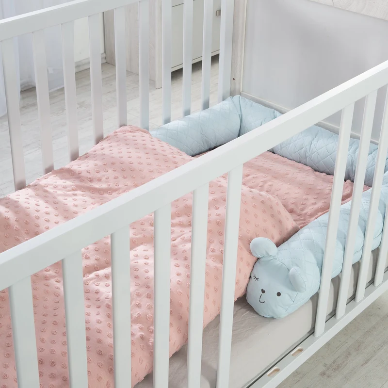 Kombi-Kinderbett "Mila" – 70 x 140 cm, verstell-/umbaubar zum Jugendbett, mitwachsend, 3 Schlupfsprossen