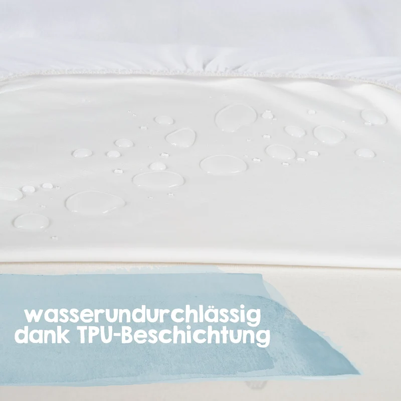 Matratzenschoner "safe asleep®" – mit Feuchtigkeitsschutz für Matratzen 90 x 200 cm bis 100 x 200 cm, weiß