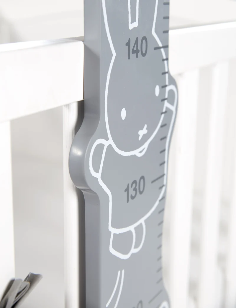 Messlatte "miffy®" – bedruckt, Skala von 70 cm bis 150 cm für Kinder, weiß/grau