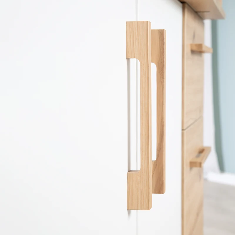 Kinderzimmerset 'Lion' 3-teilig - Bett 70x140 + Wickelkommode breit + Kleiderschrank