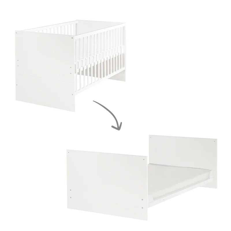 Zimmerset 'Anton' inkl. Kinderbett 70x140, Wickelkommode 2-türig, Kleiderschrank 2,5-türig