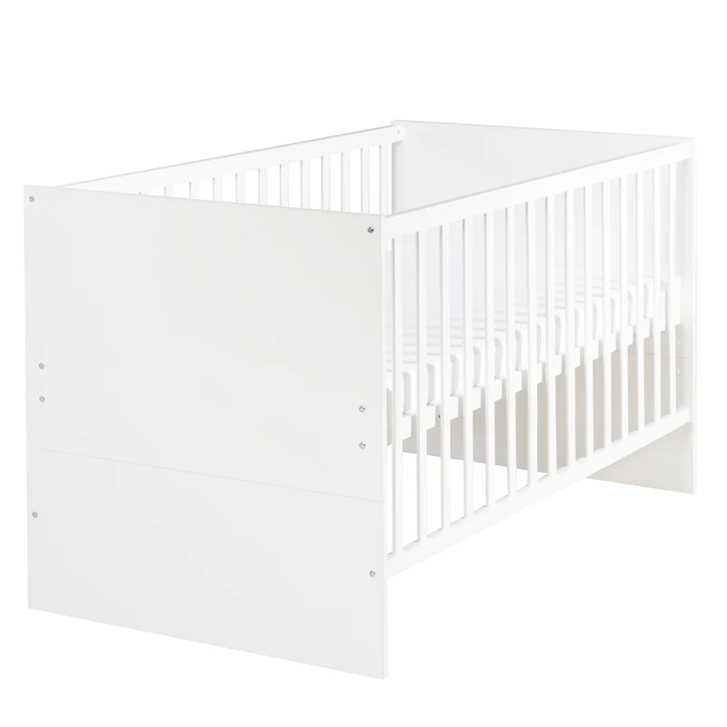 Möbelset 'Anton' inkl. Baby-/Kinderbett 70 x 140 cm & Wickelkommode in Weiß
