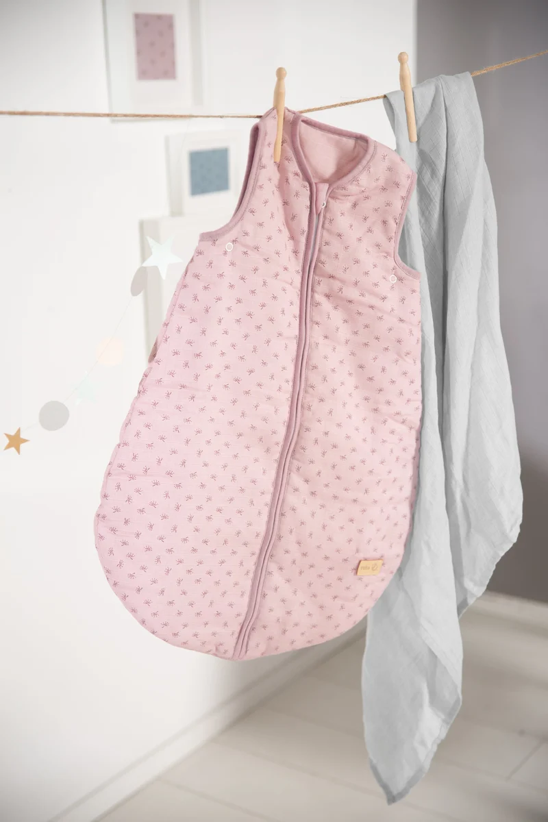 Schlafsack "Lil Planet" – rosa, 110 cm, Musselin, 100 % Bio-Baumwolle, GOTS