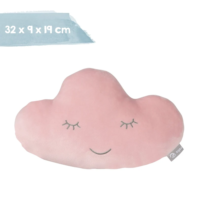 Deko-/Kuschelkissen"roba Style" – rosa, flauschiges Wolken-Dekokissen für Baby- & Kinderzimmer