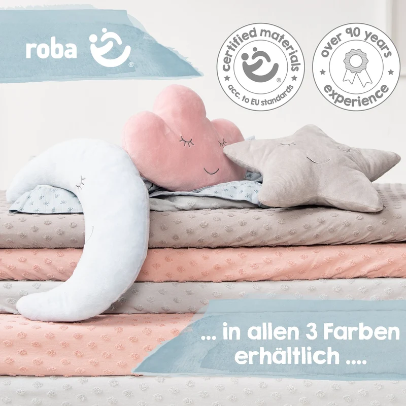 Deko-/Kuschelkissen"roba Style" – rosa, flauschiges Wolken-Dekokissen für Baby- & Kinderzimmer