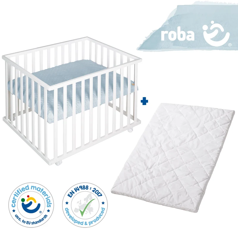 Bundle "roba Style" – inkl. Laufgitter 4-eckig & Laufgittermatratze, schadstoffgeprüft